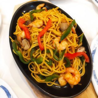 96. Fideos Chinos con Gambas