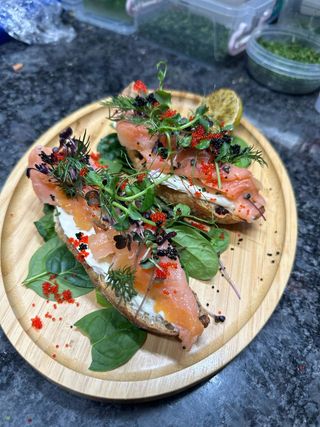 Bruschete cu somon afumat