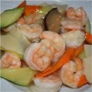 40. Gamberetti con verdura mista