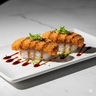 Nigiri de salmón frito 2 pzs.