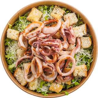 Салата Цезар с калмари