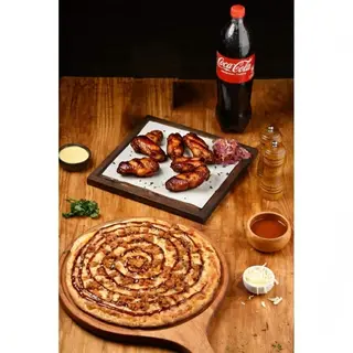 Large Standard Pizza + 6pc Chicken Wings + 1L Soda
