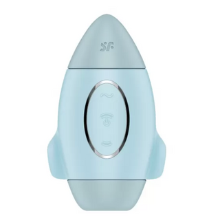 Вакуумний стимулятор з вібрацією Satisfyer Mission Control Blue, 2 незалежні мотори