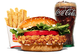 Menú hamburguesa Krispy de pollo 