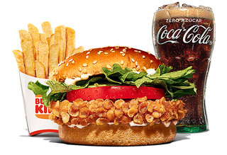 Menú hamburguesa Krispy de pollo 