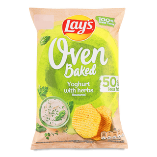 Чипси Lay's Oven Baked зі смаком йогурту з травами (110г)