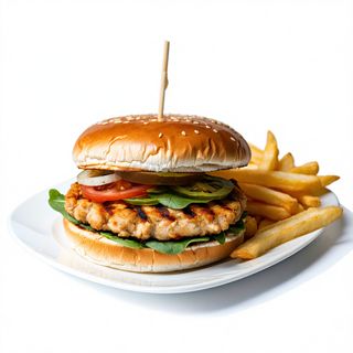 Csirkeburger menü/Meniu burger de pui