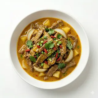 Lonchas De Buey Con Curry