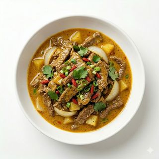 Lonchas De Buey Con Curry