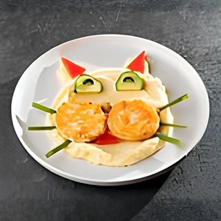 Котик з курячими котлетками та картопляним пюре (340г)