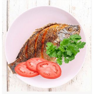 Fried whole tilapia