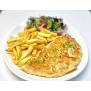 Chips and omelette