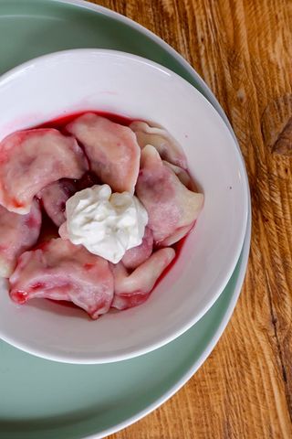 Vareniki with cherry