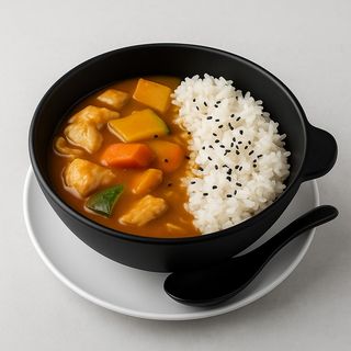 Satay tori don + Flavored ice tea