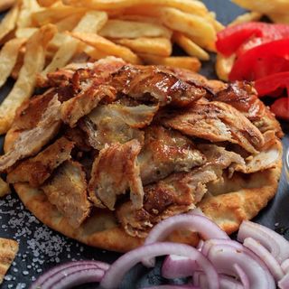 Pita Gyros con salsa roja *** HALAL