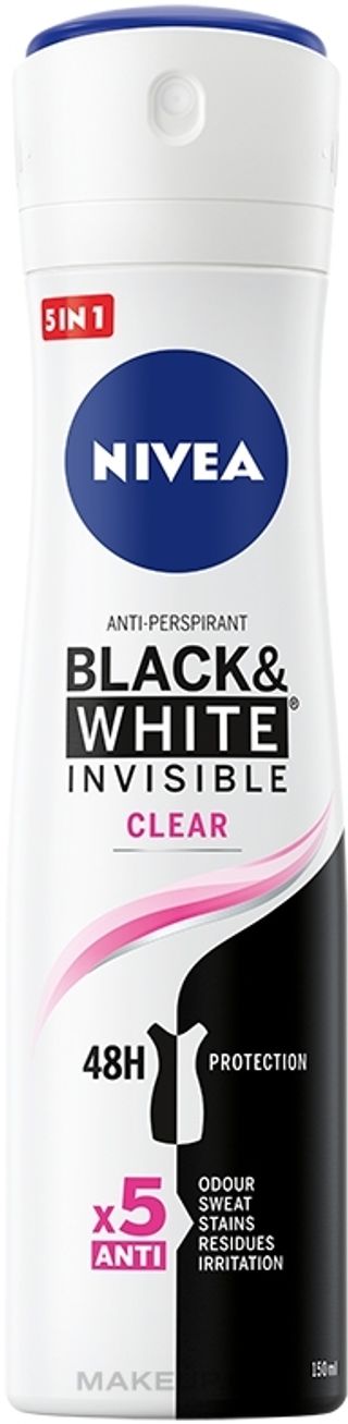 NIVEA 150ML BLACK& WHITE CLEAR SPREJ (222548)