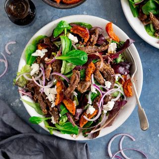 Mutton Salad served with Garlic