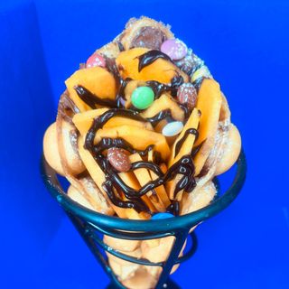 Вафля Хурма шарон-нутелла