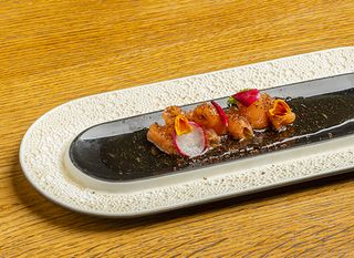 Carpaccio salmone e cioccolato