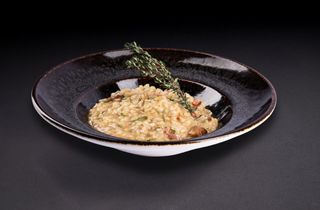 Ризото с манатарки и шарено месо