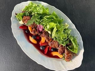 Салат з курячою печінкою