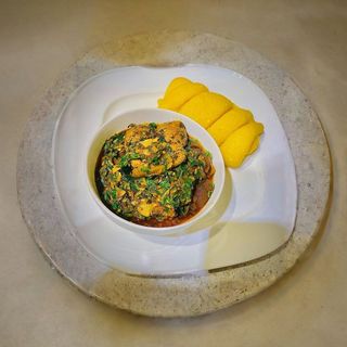 Vegetable Soup and Swallow