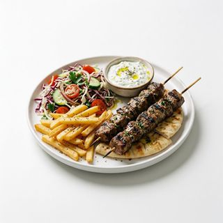 Souvlaki talerz jagnięcina