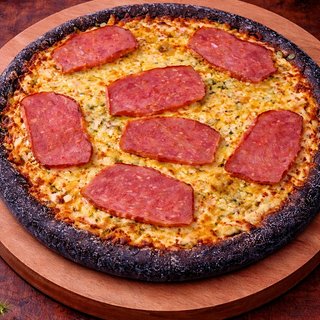 პიცა ხუთი ყველი ლორით 28სმ