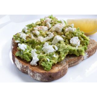 Avocado Toast With Feta, Bacon & Poached Eggs
