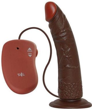 Pene Ventosa Dildo Realista Mulato Vibrador Insercción (18 Cm. X  4Cm.)