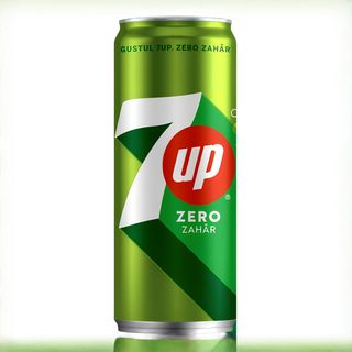 7UP Zero Zahar Lamaie si Lime,Doza, 330ML
