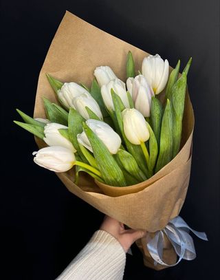 11 тюльпанів в упакуванні крафт №14