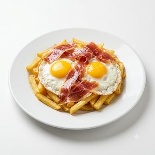 Huevos Rotos Con Jamón