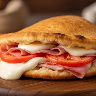 Panzerotto con prosciutto cotto e mozzarella