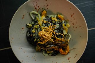 Spaghetti Noir Fruits De Mer