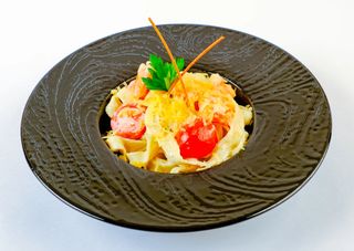 Феттуччине с креветками 