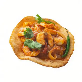 Prawns & Puri