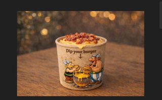 პატარა ყველის სოუსი ბეკონით