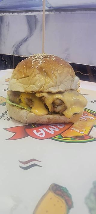 Large Double Chicken Burger and Cheese
