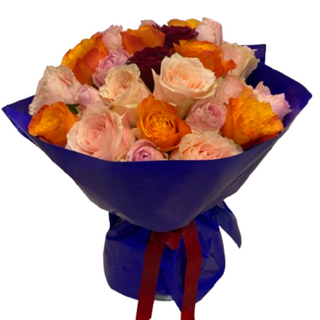 Bukiet kolorowych roz <<L<<