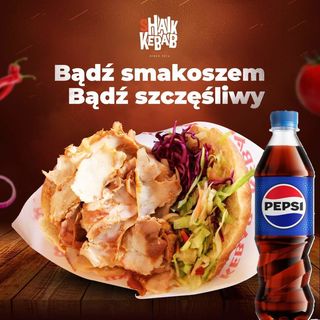 Kebab na grubym z wołowiną +Pepsi 0,5 l