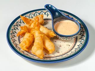 Хвости тигрових креветок у темпурі