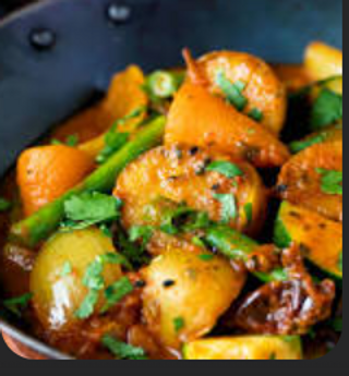 Plato De Verduras Mixtas Karahi