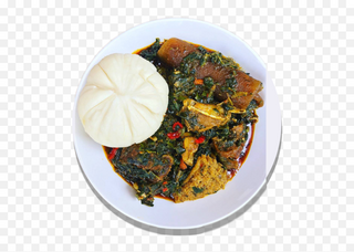 Afang Soup + Garri + Beef