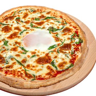 Pizza Fiorentina con Salsa al Pesto (26 Cm.)