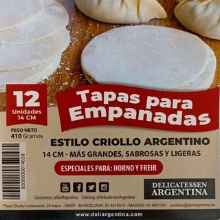 Tapas de empandas Delicatessen Argentina F/H (2598)