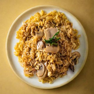 Arroz basmati con champiñones