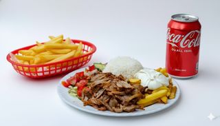 Menù piatto riso kebab