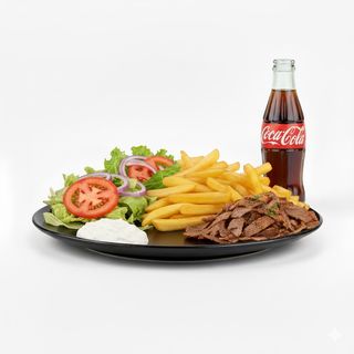Piatto kebab & patatine piccole + Coca-Cola 330 ml