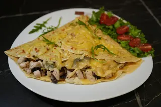crêpe poulet champignons